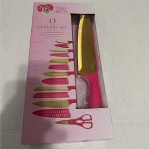 Paris Hilton Pink and Gold Knife Set